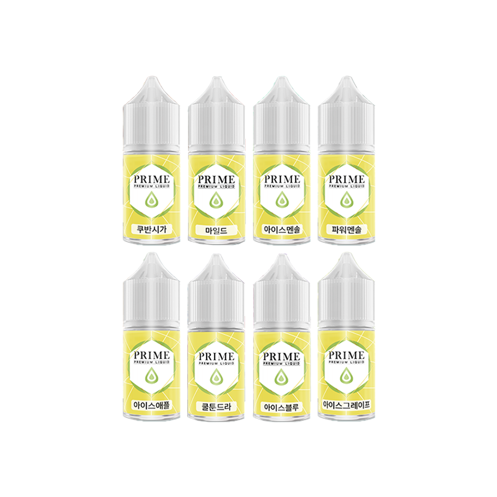 ★3+1★ [무니코틴] 프라임 8가지 맛 입호흡 액상 30ml